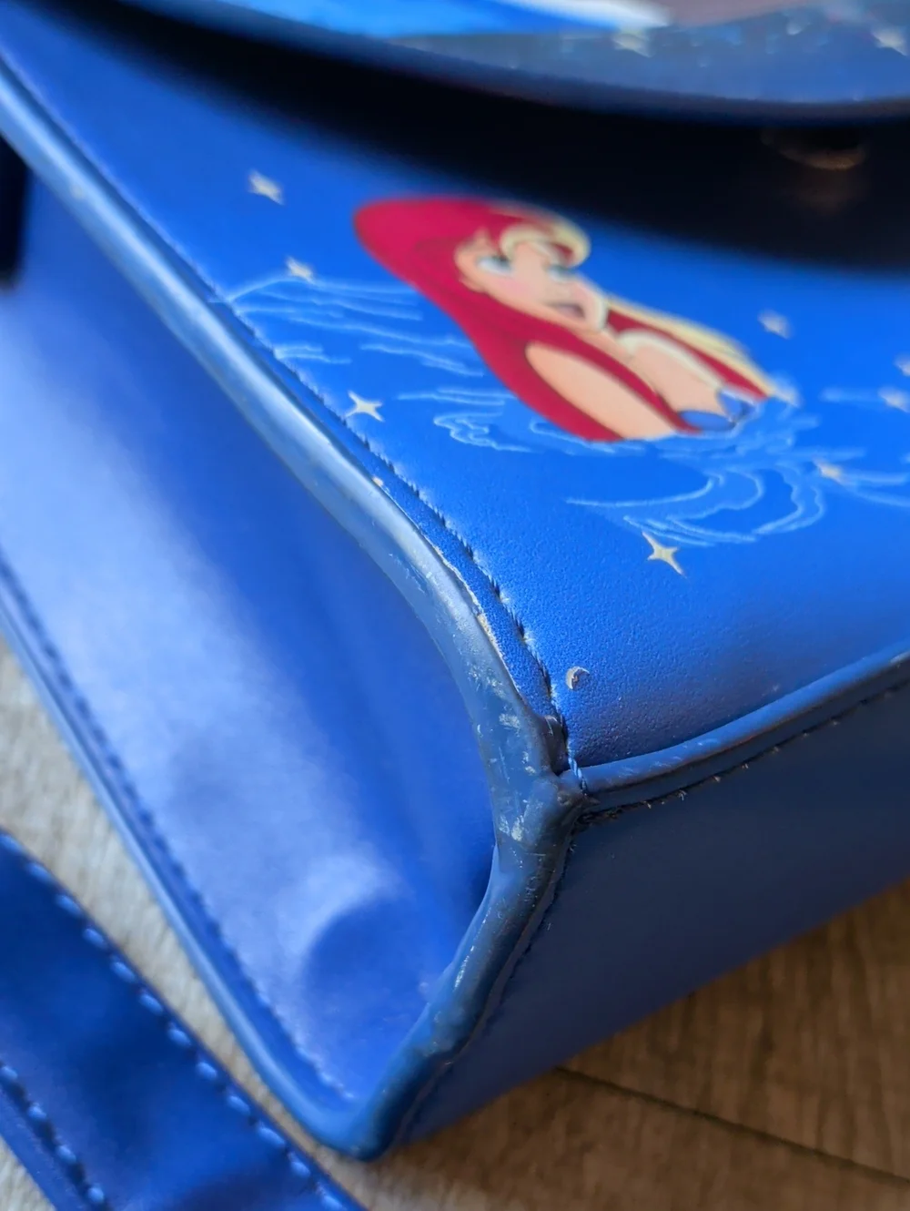 Loungefly The Little Mermaid Fireworks Glow In The Dark Satchel Crossbody Bag